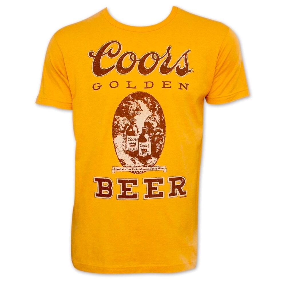 Coors Brewing Co. Gold Beer T-Shirt Size Small, Unisex Graphic T-shirt Exc Cond.